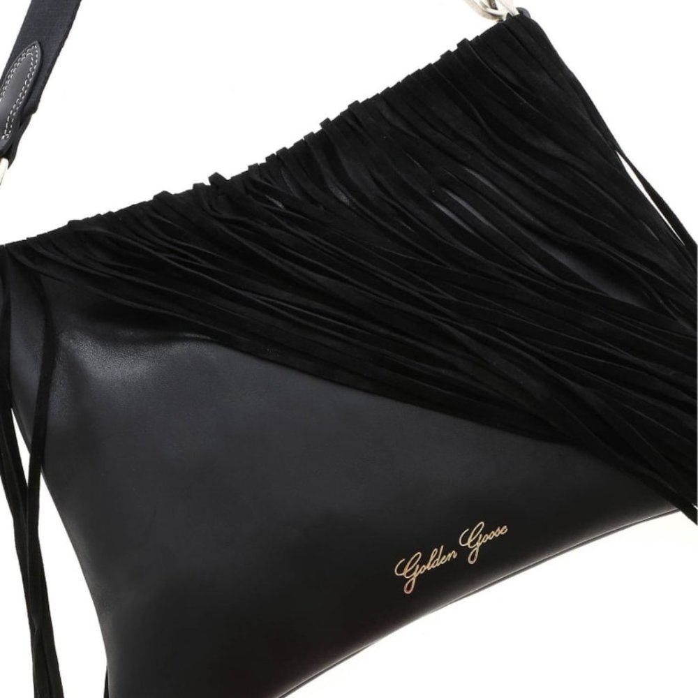Golden Goose Deluxe Leather Bag with Fringes